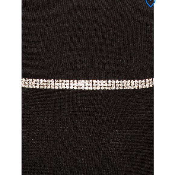 NWOT Revolve Superdown Black Rhinestone Mini Dress Small - Picture 4 of 4